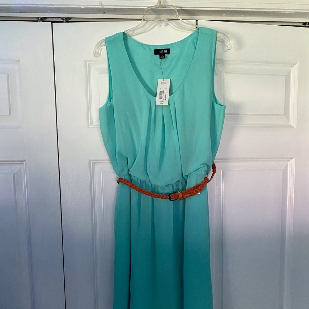 NWT a.n.a Cockatoo Green summer dress - Size Large